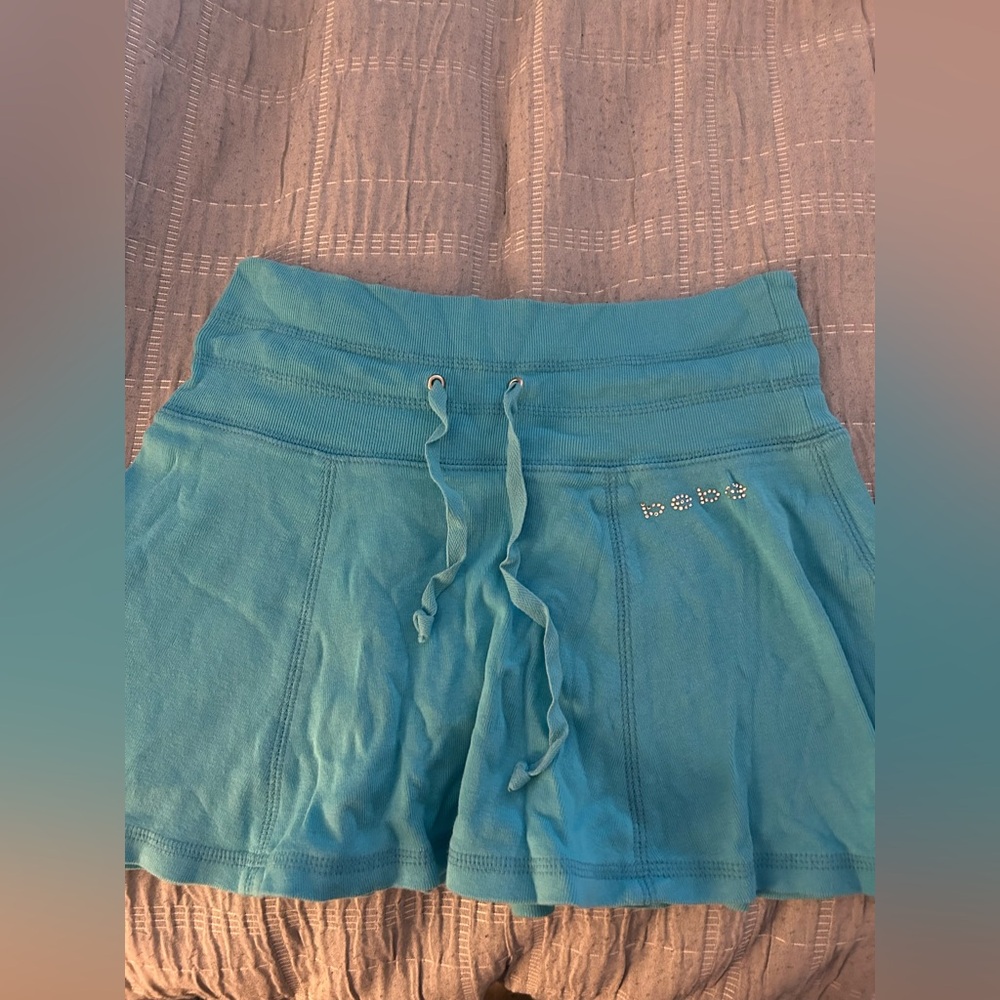 Bebe Turquoise Mini Skirt